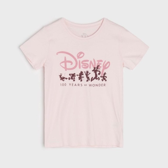 NWT Disney 100 Mickey Mouse Kids Girls Cotton Pajama Set Pink - Picture 3 of 6